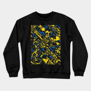 Groovy Flower in Yellow & Blue Crewneck Sweatshirt